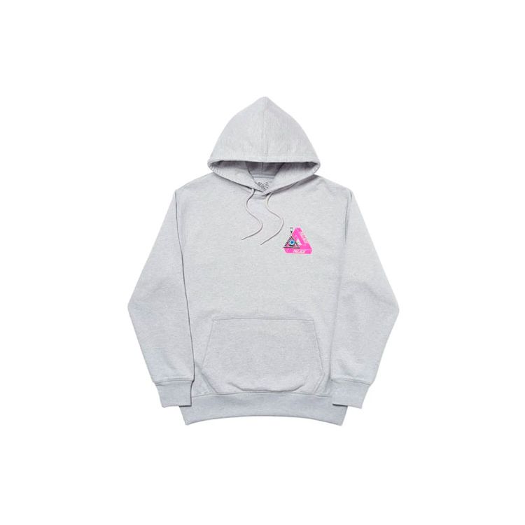 Palace Tri-Smiler Hood Grey Marl Unisex Tops P18HD055