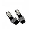 Rhinestones with Sandals for Women, New High-heeled Suede Temperament Wedge-heeled Cool Slippers