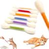 6 Stück Wattepads Katzen Spielzeug Kätzchen Kauspielzeug für Langeweile drinnen Langlebige Zahnpflege Seile Interaktives Zubehör