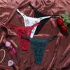 Low Waist Lace Flower Briefs Mesh T-Back Panties Comfortable Lace Thong Women  Daily Wear