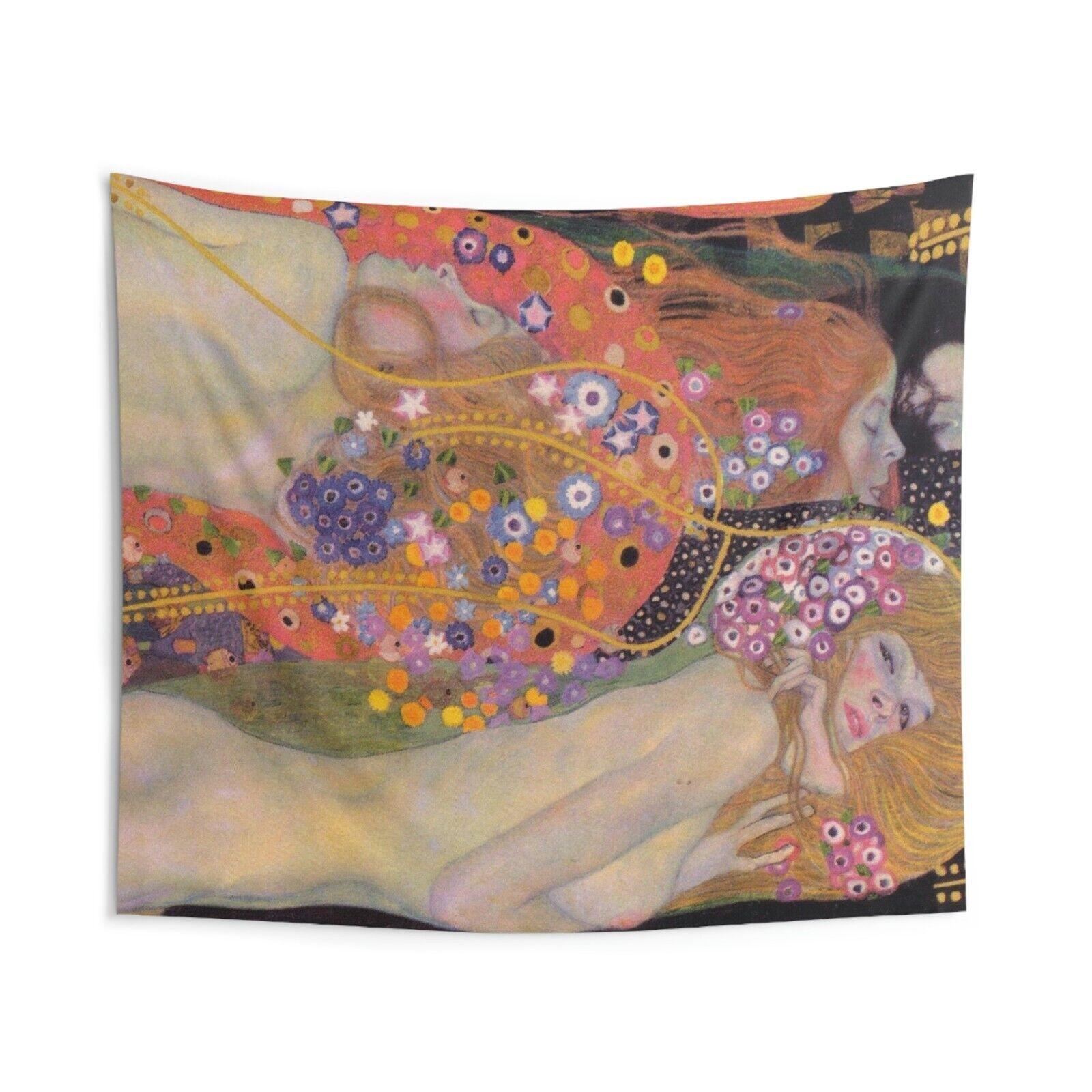 

Gustav Klimt s tapestry Water Serpents 2 75x100 чорний
