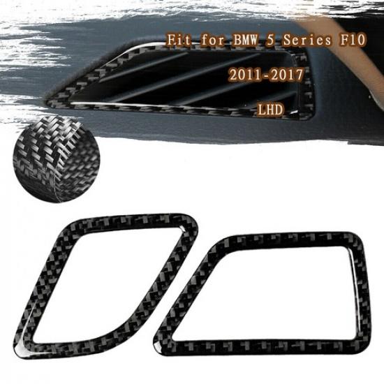 For BMW 5 Series F10 2011-17 Carbon Fiber Dashboard Air Outlet Vent Trim Cover