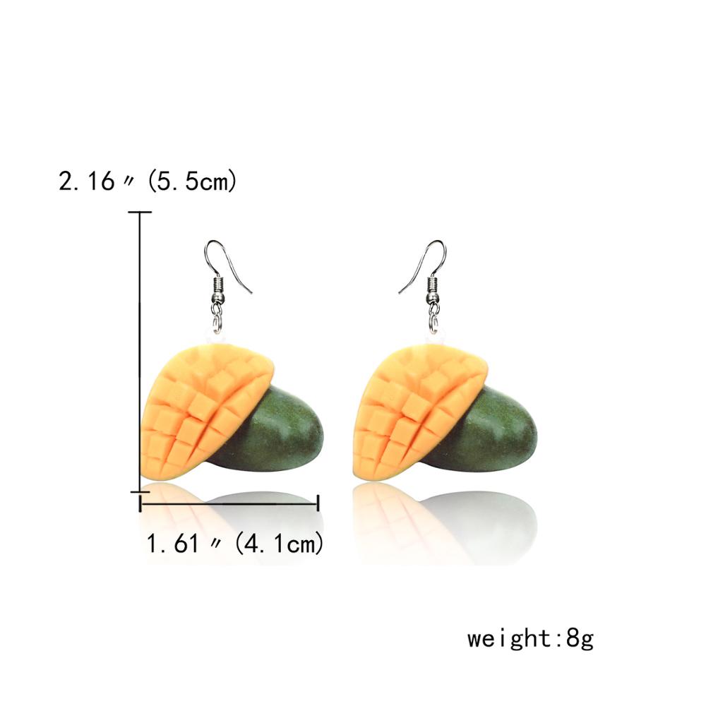 New Cute Fruit Lady Earrings Strawberry Pineapple Tomato Kiwi Orange Cucumber Watermelon Apple Girls Fruit Dainty Earrings