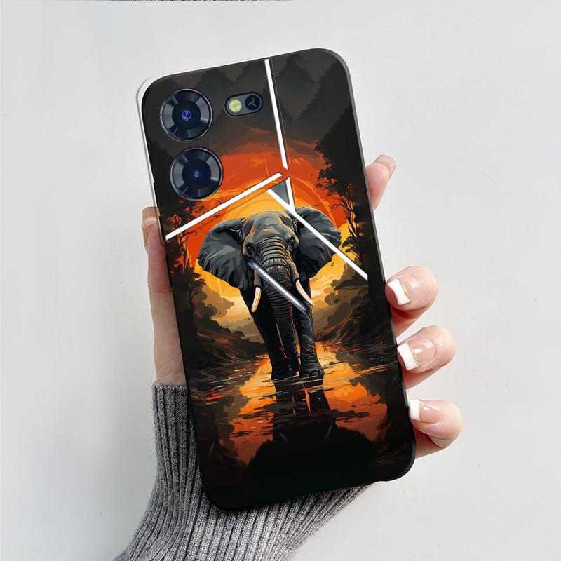 For Tecno Pova 5 Pro Case Cover Shockproof Black Wukong Phone Cases For Tecno Pova 5 Silicone Back Cover Pova5 Pro Bumper Fundas