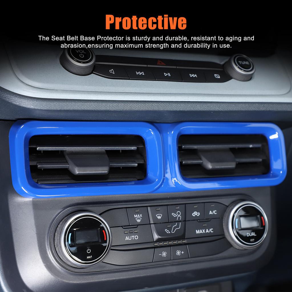 Blue ABS Center Console Air Outlet Frame Trim Cover for Ford Maverick +