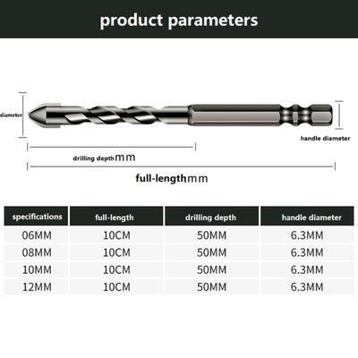 Hochfester Exzenterschneidbohrer Inklusive Glasziegel Kunststoff Zement Holz & Fliese Größe 6mm bis 12mm Erhöht die Haltbarkeit
