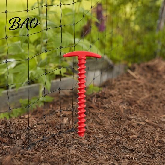 Tent Pegs Set 10Pcs Plastic Screw-in Stake, Heavy Duty T-shaped Canopy Peg, Stakes Windproof Spiral Ground Stake for Outdoor Camping Hiking Garden