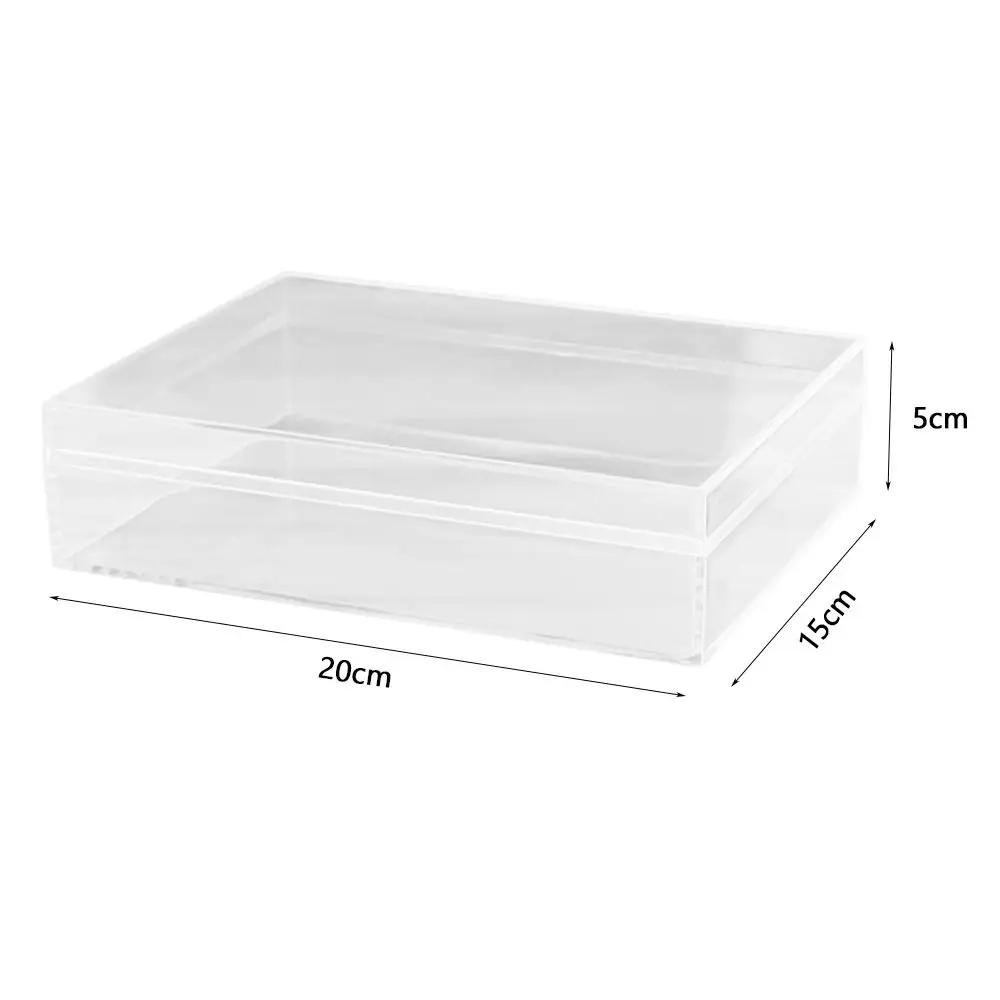 Plastic Storage Box Portable Durable Transparent Small Items Case Square Jewelry Beads Container Power Tools Holder
