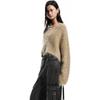 MO&Co. Autumn Hand-Brushed Mohair Wool Blend Loose Sweater
