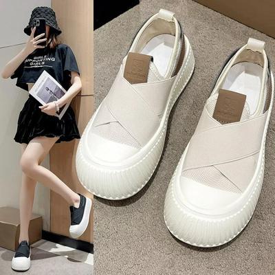 Mode Printemps Été Nouvelles Chaussures de Créateur pour Femmes Mode Décontracté Respirant Chaussures de Pêcheur Dames Légères Chaussures Vulcanisées pour Femmes