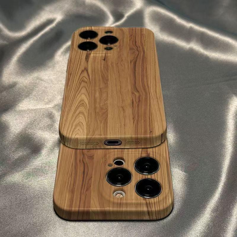 

Elegant Wood Grain Phone Case for Apple 17/16/15 Pro Max: Luxury, Lightweight, Trendy Design. iPhone 16