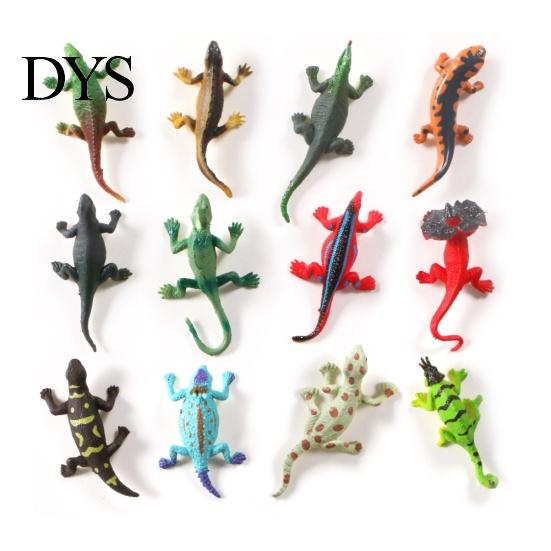 12Pcs Kids Simulated Solid Amphibian Animal Lizard Model Ornament Collectible Toy
