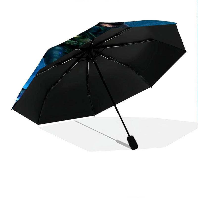 Aquaman Ocean Kingdom Saga Folding Umbrella Umbrella Suitable For All Seasons Travel Umbrella Outdoor Travel