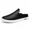 Summer Men's Half Slippers Comfortable and Lightweight Design Black and White Casual Outdoor Shoes Classic Board Shoes Slip On