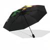 Black Fist Themed Automatic Opening and Closing Umbrella, Compact Travel Umbrella, Lightweight and Portable, Suitable for Beach Commuting Bu