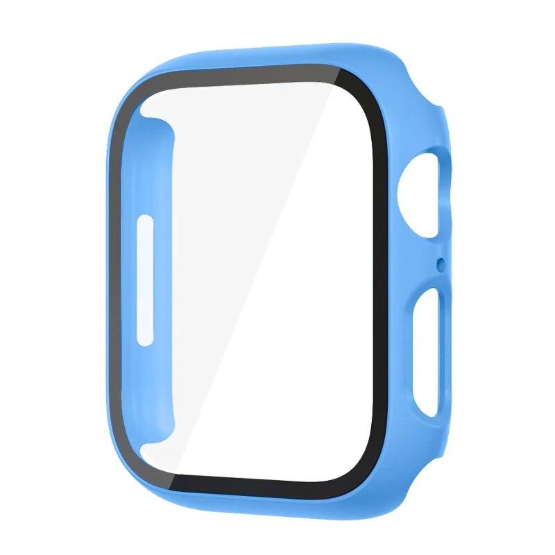 Glass+Cover For Apple Watch Case 8 7 6 SE 5 3 iWatch Accessorie Screen Protector Apple Watch Serie 45mm 41mm 44mm 40mm 42mm 38mm 49mm