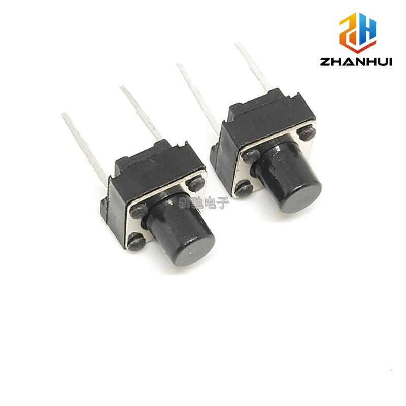 20/50/100Pcs 6x6mm Micro Tactile Switch 2 Pin Momentary Push Button 4.3-12mm Height Tact DIP Switch for Arduino DIY Electronics