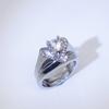 New Creative Heart-shaped Diamond Ring Simulation Female Eurn Fashion Engagement Ring Set Ring