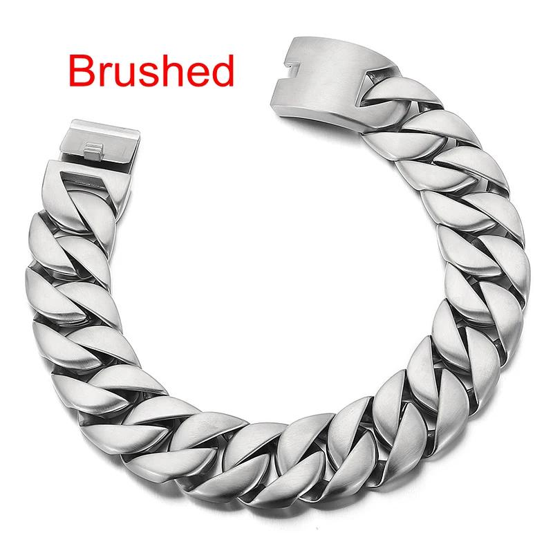 20/24/31MM Stainless Steel Larger Necklace for Men Women Hip Hop Golden Street Accessories Shiny Big Rock Trendy Party Jewelry