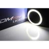 Black Shroud w/White 40-SMD LED Halo Ring Angel Eyes For Fog, Headlight Retrofit
