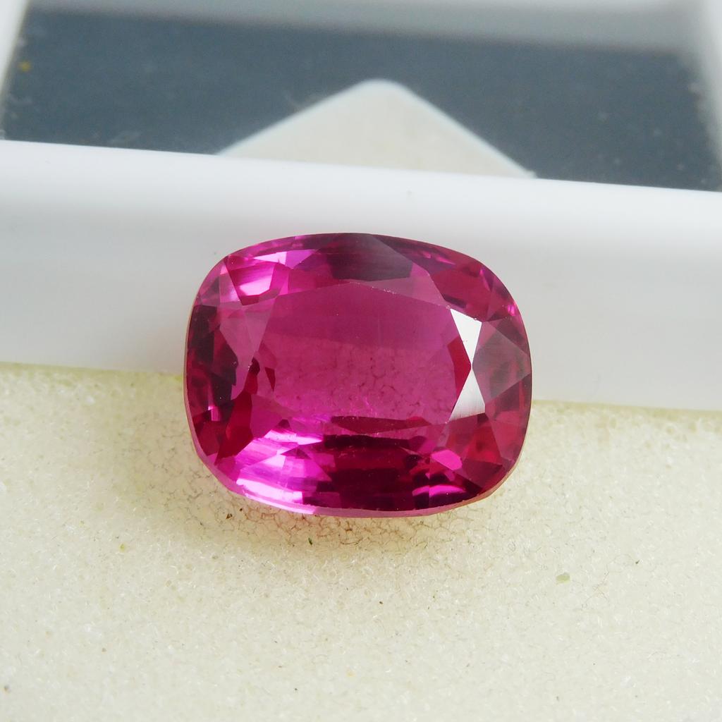 Natural Pink Sapphire Loose Gemstone 14.15 ct Square Cushion Cut September Birthday Birthstone