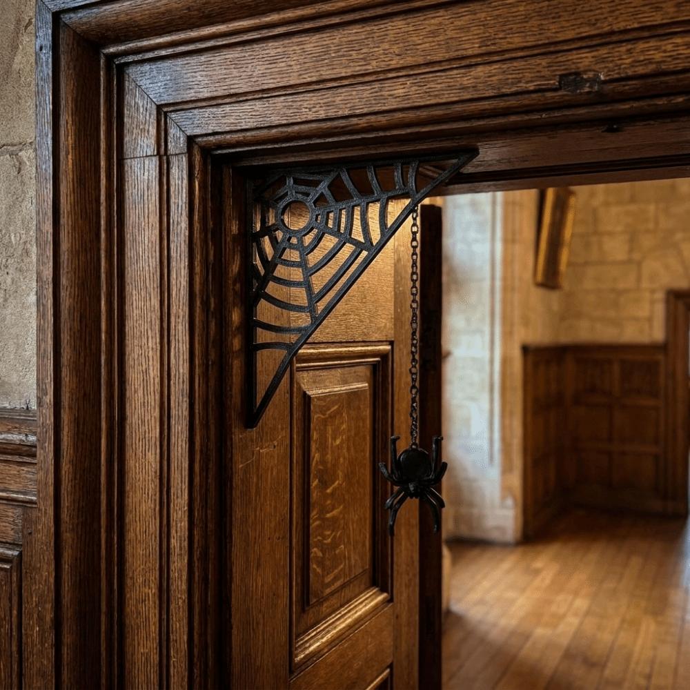 Creepy Spider Web Door Frame Prop Fun Haunted House Decor Hanging Spider Ornament  Party Decoration