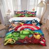 Avengers Teamup Adventure Print 3Pcs Bedding Setduvet Cover With 2 Bedropillowcase Home Birthday Gift