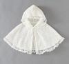 SLINX Baby Poncho with Princess White Floral for Outing Cold UV Outerwear Hood, Coat, All-Lace, Print, Children's Cloak/Cape Girls, Cloak, Protection,