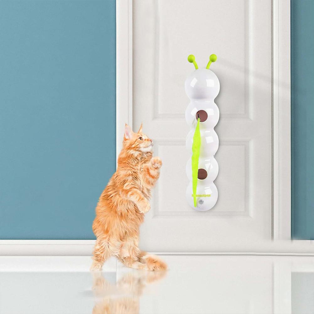 Caterpillar Interactive Cat Toy Motion Activated Kitten Toy Rechargeable Automatic Cat Toy for Bored Indoor Cats