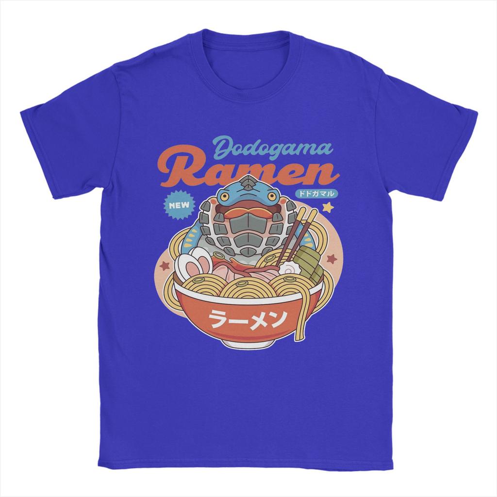 Monster Hunter T-Shirt for Men Dodogama Ramen Vintage Cotton Tee Shirt Round Neck Short Sleeve T Shirts Plus Size Clothes