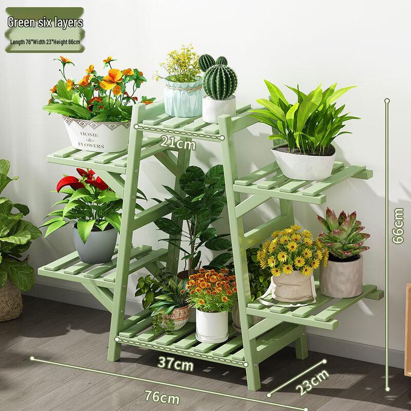6-Tier A-Frame Bamboo Plant Stand