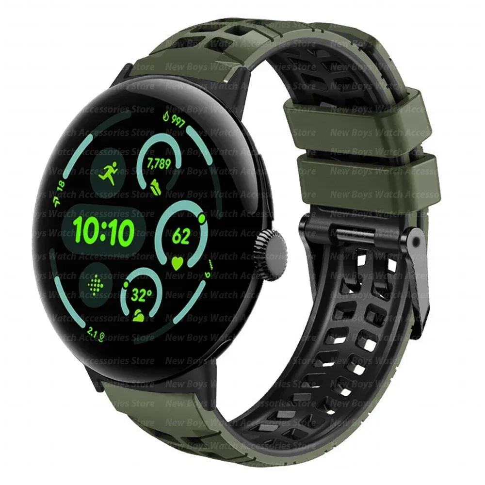 Silikonband für Google Pixel Watch 3 45mm Sportarmband für google pixel 3 PIXEL 45MM Correa Herren Armband Uhrenarmband Zubehör