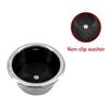 ISURE MARINE Stainless Steel Cup Holders with Heavy for Poker Fits Standard Soda for and 3-inch Spill-Proof (4-pack) Non-Slip Washers, Duty, Tables,