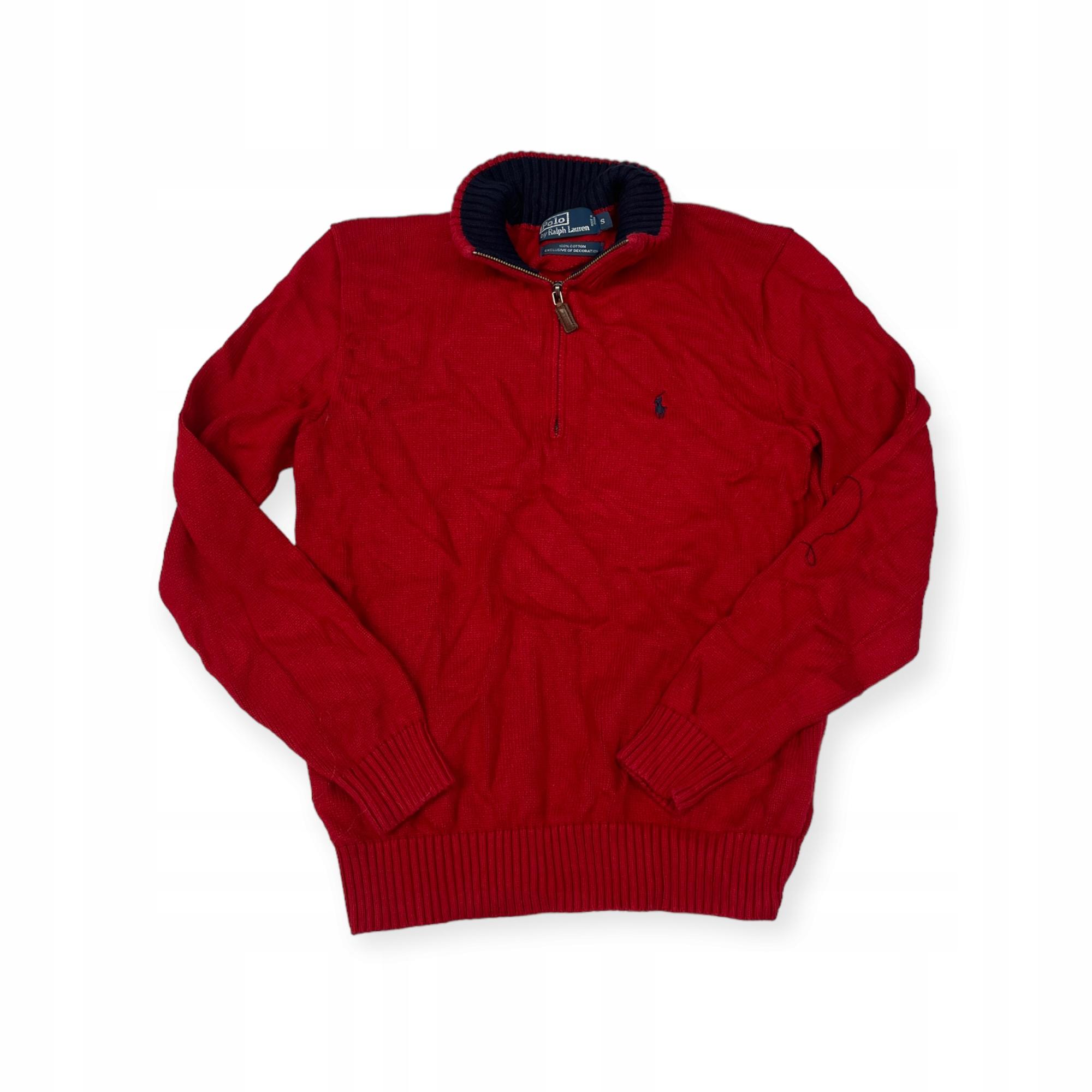 

Червоний чоловічий светр Ralph Layren S з V-подібним вирізом - б/у