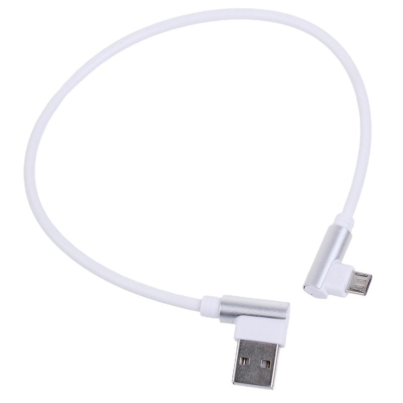 0.3/1m 90 Degrees Micro USB Data Cable Fast Charging Cable Efficient Cable Data Line for Cellphone Tablet Charge Cable