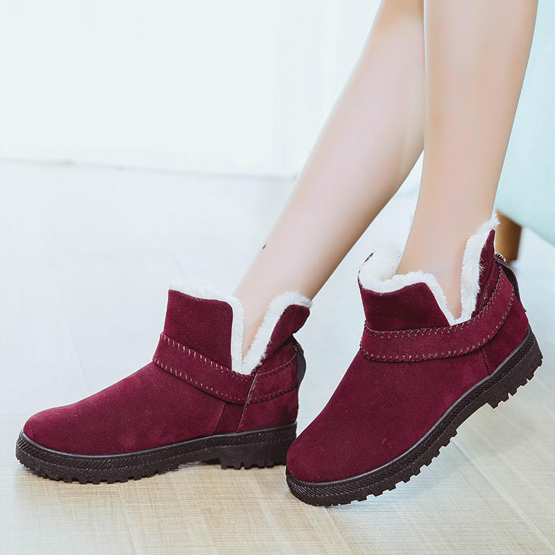 Las mujeres nieve tibia tobillo botas tacones plataforma invierno zapatos  comprar a buen precio — entrega gratuita, reseñas reales con fotos — Joom