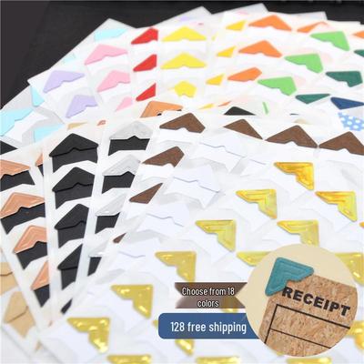 Koreanische Retro DIY Kraftpapier Fotoecken-Aufkleber für Alben
