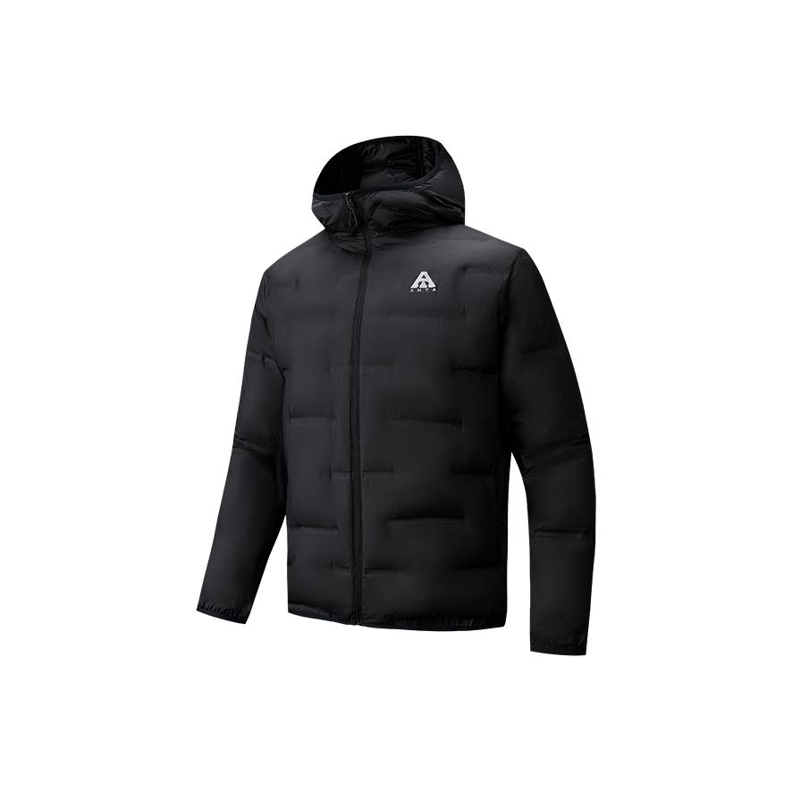 Anta Outdoor Series Seamless Pipeline Lightweight Down Commuting Hiking Waterproof Windproof Thermal Locking Hooded Down Jacket 952546907-2