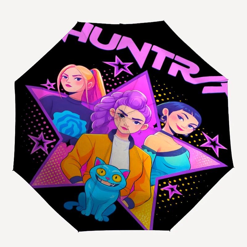 1pc KPop Demon Hunters15 Umbrella, Sun Protection, And UV Shielding. It Has Eight Sturdy Ribs for Outdoor Use And Perfect Gift