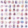 Iridescent Doodle Stickers: 50 Waterproof Sheets for Cars, Phones, Cups & Suitcases - Creative Kids' Decorative Decals
