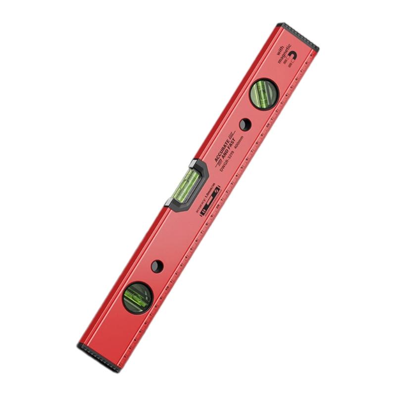 High Precisions Aluminum Level Measuring Instrument Antidrops Strong Magnetic Bubble Level Balancer Ruler Measuring Tool