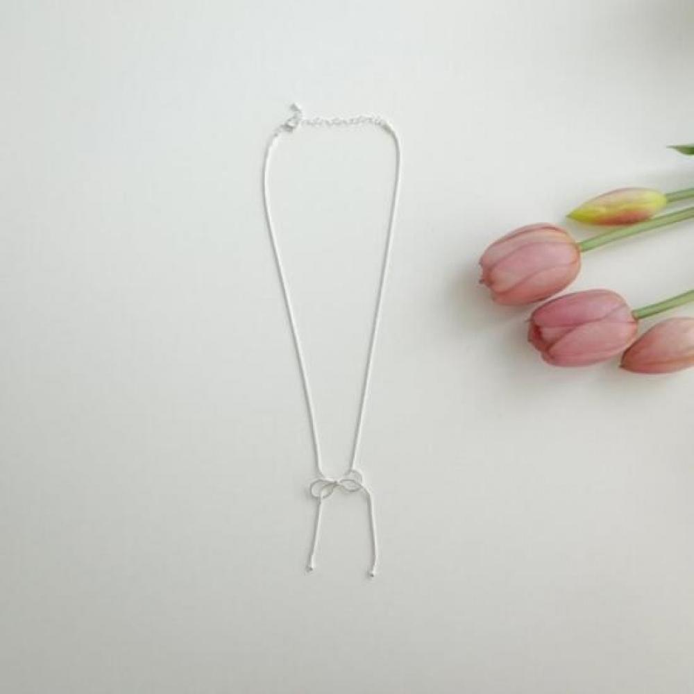 New ArrivalS Open Run Women S Necklace Tabeno Detail Knot Silver