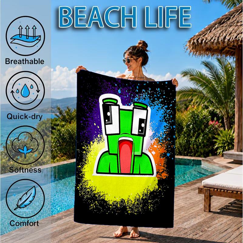 Colorful Game Friends Beach Towel, Microfiber Beach Towel, Perfect For Pool, Beach, Travel, Home Decor Beach Party Fan Gifts