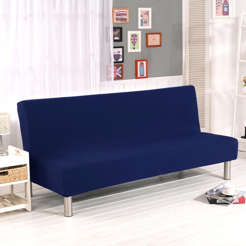 Solid Color Folding Sofa Bed Cover Sofa Covers Spandex Stretch Elastic Material Double Seat Cover Slipcovers for Living Room