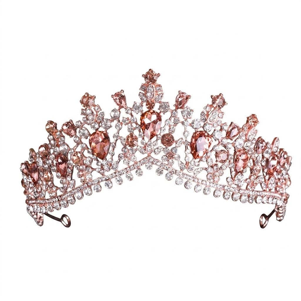 Bridal Alloy Elegant Rhinestone Crown For Wedding Party