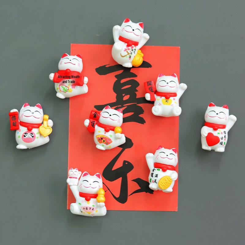 Japanese Style Lucky Cat Refrigerator Magnet Ornament