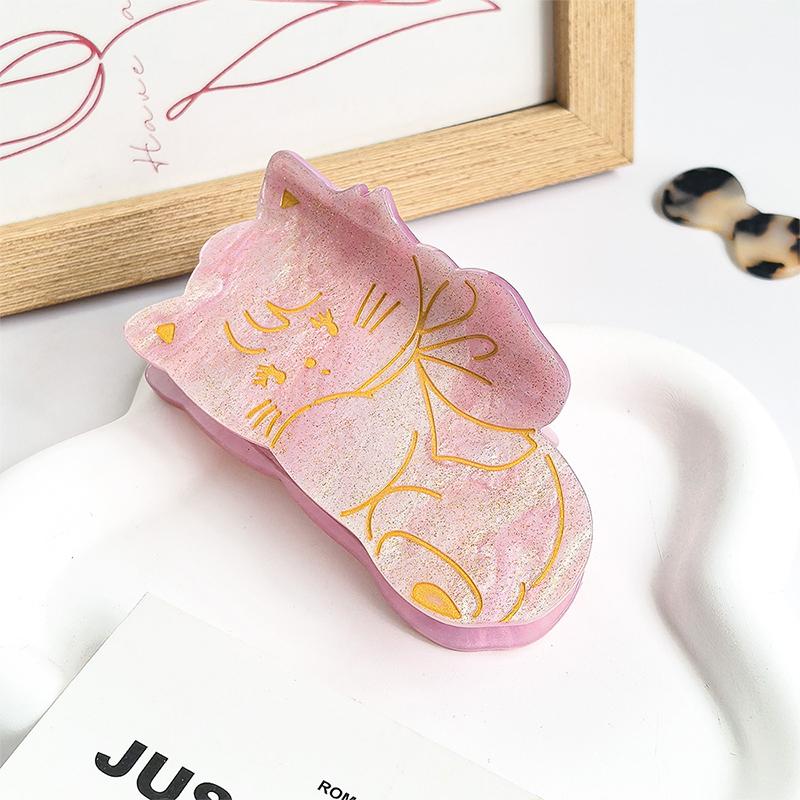 1PC Cat Acetic Acid Grab Clip Hair Clip Korean Edition Korean Headwear Accessories Cute Shark Clip New Hair Clip