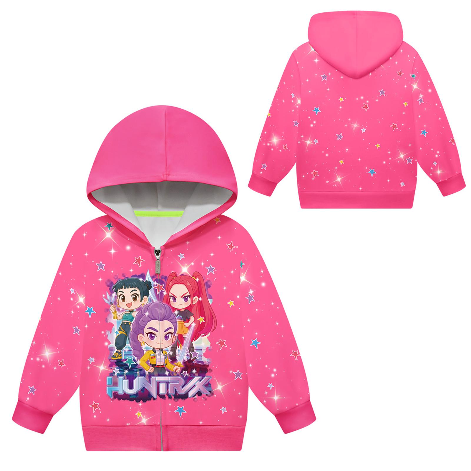 

Худи для девочек 3D Мультяшная куртка Толстовка Музыкальная на молнии с капюшоном с длинным рукавом Топы 100