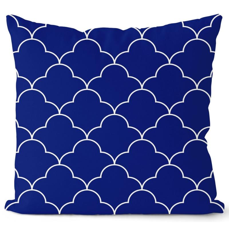 

New Royal Blue Geometric Pillowcase Home Sofa Pillowcase 45*45cm