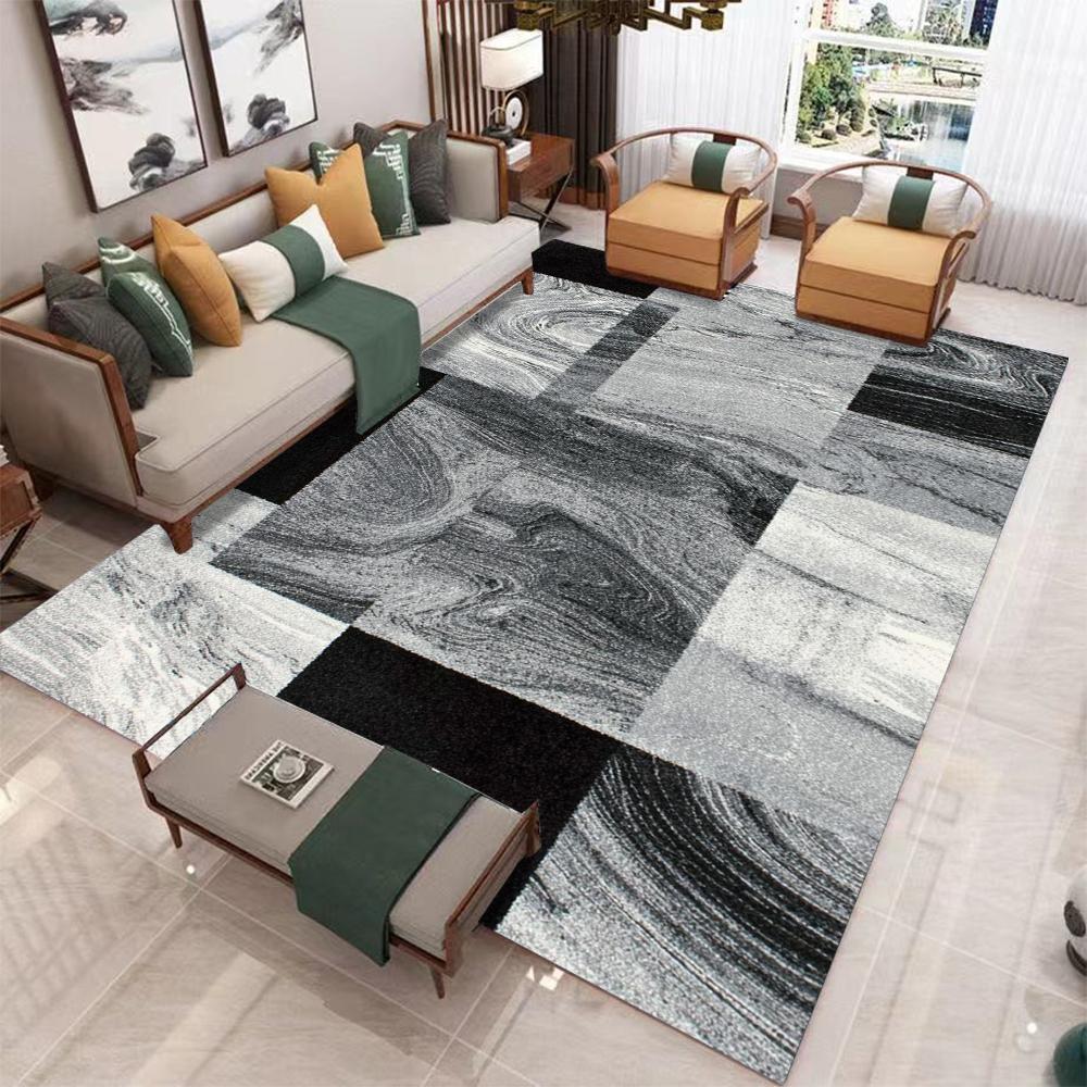 Nordic Geometric Pattern Carpets for Living Room  Luxury Large Room Rugs Machine Washable Non-slip European  Mat
